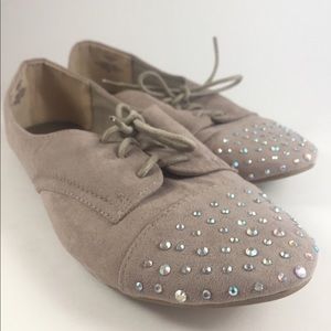 NWOB Madden Girl G-Love Rhinestone Flats